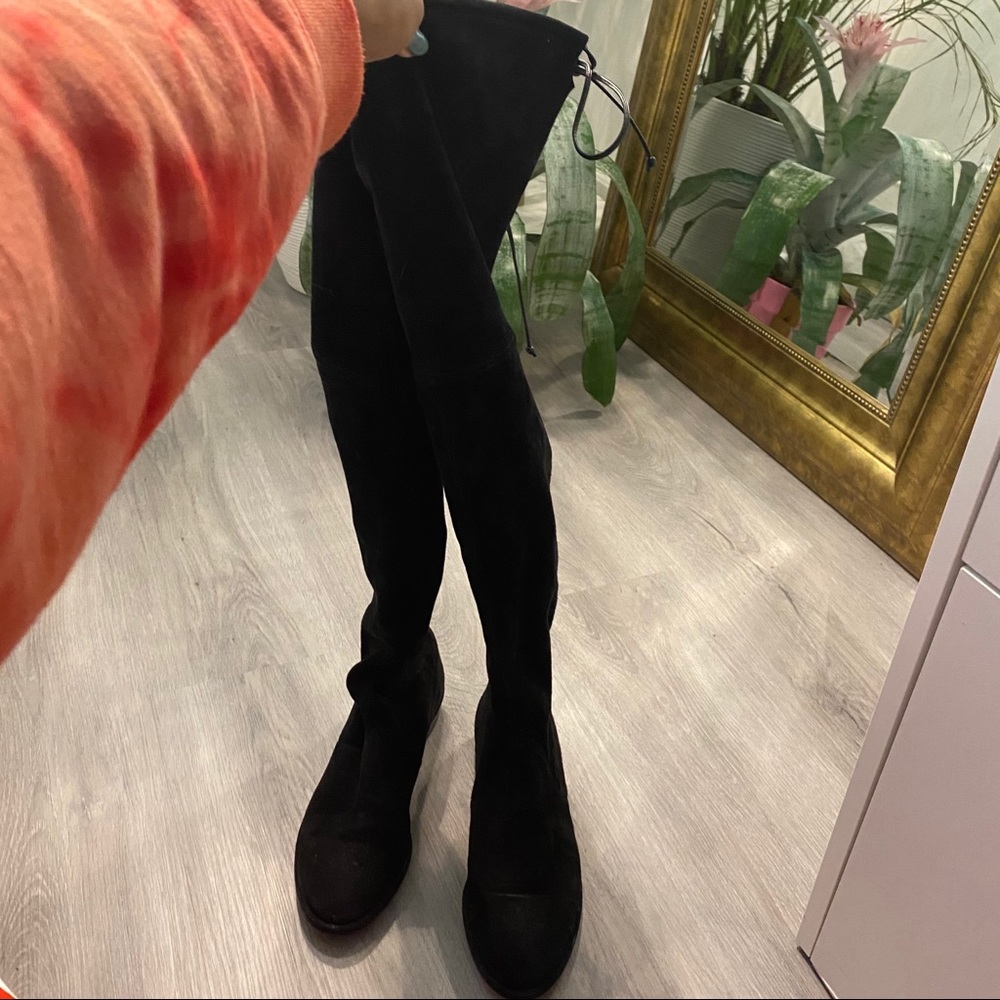 Stuart Weitzman Lowland Suede Thigh High Boots